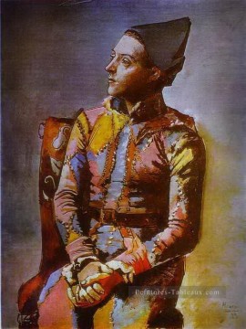 L’Arlequin assis 1923 cubiste Pablo Picasso Peinture à l'huile